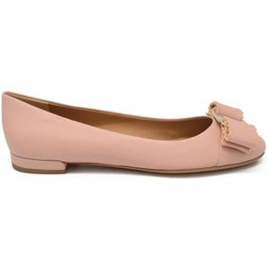 Salvatore Ferragamo, Poederroze ballets - Iconische Vara-strik Roze, Dames, Maat:35 1/2 EU