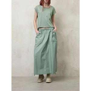 Blauer, Rokken, Dames, Groen, W25, Katoen, Groene Katoenen Midi Rok