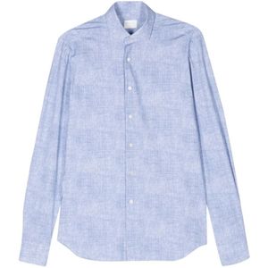 Xacus, Klassiek Blauw Overhemd Blauw, Heren, Maat:4XL