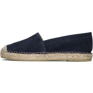 Fred De La Bretoniere, Schoenen, Dames, Blauw, 37 EU, Suède, Blauwe Espadrilles met Geweven Detail