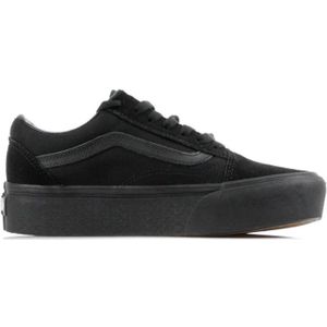 Vans, Schoenen, Dames, Zwart, 40 EU, Zwarte Plateau Lage Schoenen voor Vrouwen