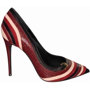 Salvatore Ferragamo, Elegante Decolleté Schoenen Rood, Dames, Maat:38 1/2 EU