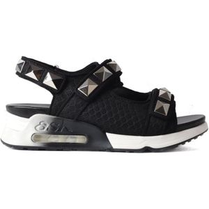 Ash, Zomerse Mesh Sportsandalen Zwart, Dames, Maat:38 EU