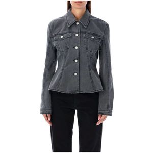 Magda Butrym, Jassen, Dames, Grijs, S, Denim, Denim Jack voor Mannen/Vrouwen