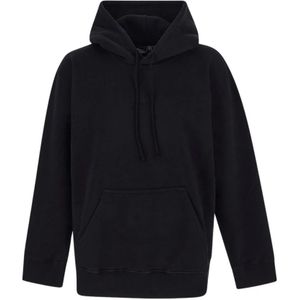 MM6 Maison Margiela, Sweatshirts & Hoodies, Heren, Zwart, M, Katoen, Zwarte katoenen sweatshirt met lange mouwen
