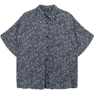 Alix The Label, Blouses & Shirts, Dames, Grijs, S, Alix THE Label Crinkle text oversized blouse