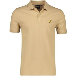 Lyle & Scott, Tops, Heren, Beige, L, Katoen, Beige Poloshirt Korte Mouw