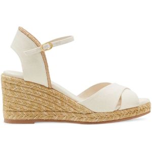 Stuart Weitzman, Elegante Mirela II Espadrille Sleehak Wit, Dames, Maat:38 1/2 EU