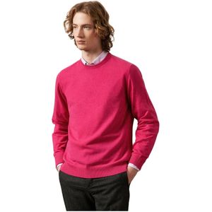 Massimo Alba, Kasjmier Crewneck Trui Roze, Heren, Maat:L