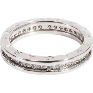 Bvlgari Vintage, Pre-owned, Dames, Grijs, ONE Size, Pre-owned White Gold rings