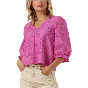 Selected Femme, Blouses & Shirts, Dames, Roze, L, Roze 3/4 Mouw Top