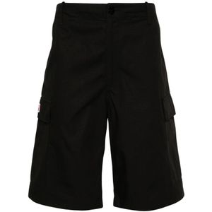 Kenzo, Zwarte Cargo Shorts Ripstop Textuur Zwart, Heren, Maat:M