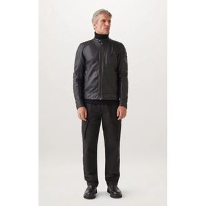 Belstaff, Jassen, Heren, Zwart, L, Zwarte leren motorjack V Racer