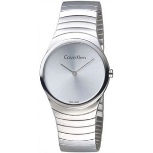 Calvin Klein, Whirl Dames Solo Tempo Horloge Grijs, Dames, Maat:ONE Size