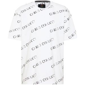 Carlo Colucci, Tops, Heren, Wit, M, Katoen, D`Aurelio Oversized T-Shirt