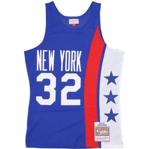 Mitchell & Ness, Sport, Heren, Blauw, XL, Polyester, Julius Erving Basketbal Tanktop