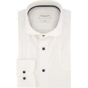 Profuomo, Overhemden, Heren, Wit, S, Witte Zakelijk Overhemd