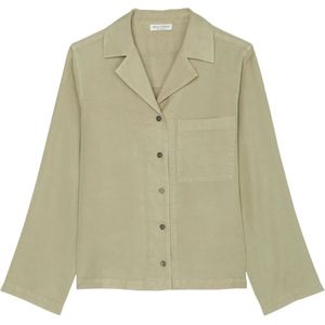 Marc O'Polo, Blouses & Shirts, Dames, Groen, L, Reguliere pyjama-stijl blouse