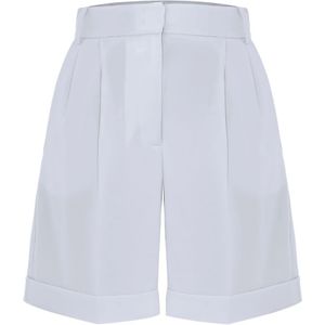 Kocca, Korte broeken, Dames, Wit, S, Trendy shorts met hoge taille en plooien