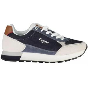 Carrera, Blauwe Polyester Sneaker met Contrasterende Details Blauw, Heren, Maat:43 EU