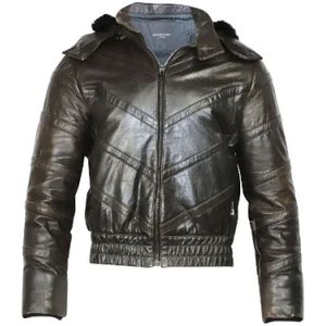 Givenchy Pre-owned, Pre-owned Leather outerwear Bruin, Dames, Maat:M