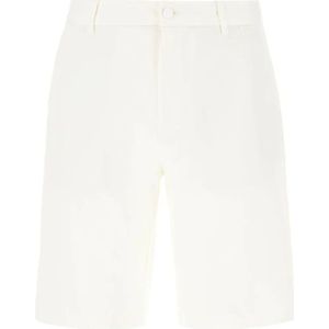 Calvin Klein, Korte broeken, Heren, Beige, L, Heren Regular Straight Sateen Stretch Shorts