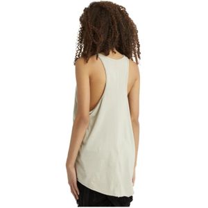 Rick Owens, Tops, Dames, Beige, S, Katoen, Mouwloze Katoenen Top