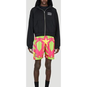 Liberal Youth Ministry, Badkleding, Heren, Groen, M, Polyester, Retro-Futuristische Grafische Voetbalshorts