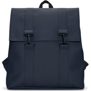 Rains, Blauwe Rugzak met Laptopvak Blauw, unisex, Maat:ONE Size