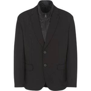 Armani Exchange, Blazers Zwart, Heren, Maat:M