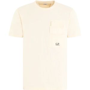 C.p. Company, Klassiek kortemouw T-shirt Geel, Heren, Maat:M