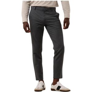 Plain Units, Broeken, Heren, Grijs, W33 L32, Grijze Slim Fit Pantalon