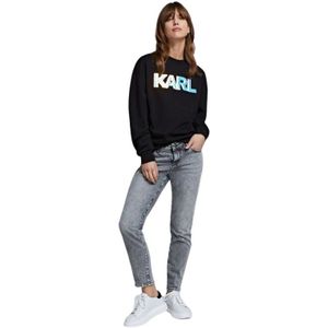 Karl Lagerfeld, Sweatshirts & Hoodies, unisex, Zwart, S, Katoen, Sweatshirt Hoodies