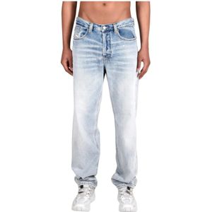 Diesel, Jeans, Heren, Blauw, W30, Katoen, Klassieke Katoenen 5-Pocket Broek