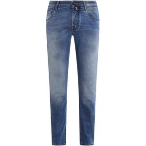 Jacob Cohën, Jeans, Heren, Blauw, W36, Denim, Heren Slim Fit Jeans