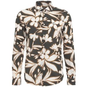 Brian Dales, Overhemden, Heren, Bruin, XL, Overhemd met bloemenprint