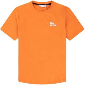 Off The Pitch, Oranje Slim Fit T-Shirt Heren Oranje, Heren, Maat:2XL