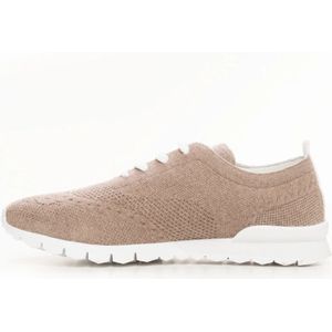 Kiton, Schoenen, Heren, Beige, 44 1/2 EU, Kasjmier, Sportschoenen, Sneaker, Vetersluiting, Antislipzool, Verwijderbare Binnenzool