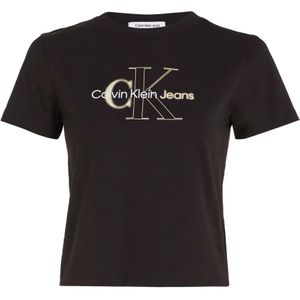 Calvin Klein Jeans, Tops, Dames, Zwart, XL, Katoen, T-Shirts