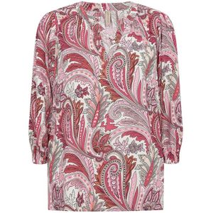 Soyaconcept, Feminine Paisley Print Blouse Roze, Dames, Maat:L