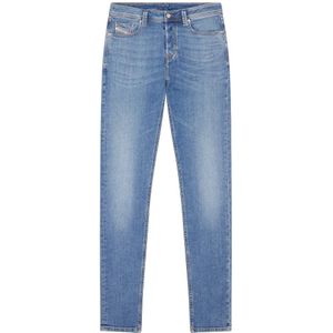 Diesel, Jeans, Heren, Blauw, W31 L32, Katoen, Moderne Tapered Jeans