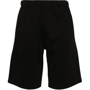 Kenzo, Korte broeken, Heren, Zwart, XL, Katoen, Zwarte Varsity Katoenen Shorts