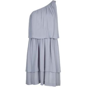 Chloé Pre-owned, Pre-owned, Dames, Grijs, S, Leer, Pre-owned Silk dresses