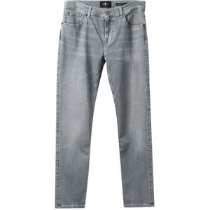 7 For All Mankind, Slimmy Tapered Fit Jeans voor heren Grijs, Heren, Maat:S