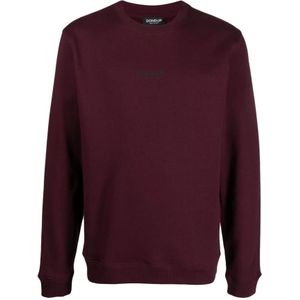 Dondup, Sweatshirts & Hoodies, Heren, Rood, 2Xl, Bordeaux Crewneck Sweater