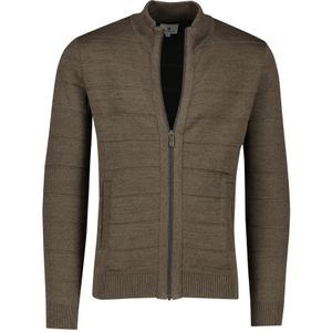 State of Art, Bruine Katoenen Vest met Rits Bruin, Heren, Maat:2XL