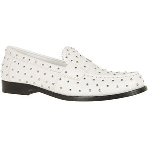 Tory Burch, Schoenen, Dames, Grijs, 38 EU, Leer, Studded Classic Loafer