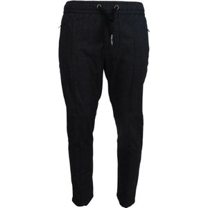 Dolce & Gabbana, Broeken, Heren, Blauw, M, Denim, Blauwe Tapered Denim Jeans