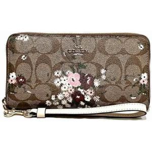 Coach Pre-owned, Pre-owned, Dames, Bruin, ONE Size, Pre-owned Canvas wallets