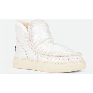 Mou, Schoenen, Dames, Wit, 41 EU, Leer, Handgemaakte Eskimo 18 Witte Laarzen